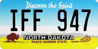 ND license plate IFF947