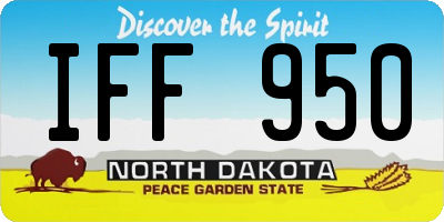 ND license plate IFF950