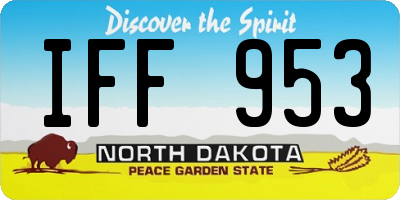 ND license plate IFF953