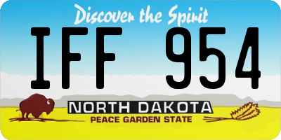 ND license plate IFF954