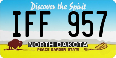 ND license plate IFF957
