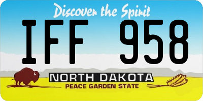 ND license plate IFF958