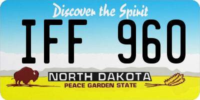 ND license plate IFF960