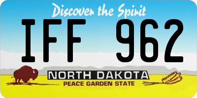 ND license plate IFF962