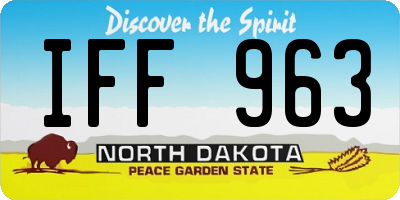 ND license plate IFF963