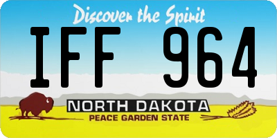 ND license plate IFF964