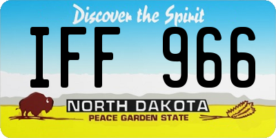 ND license plate IFF966