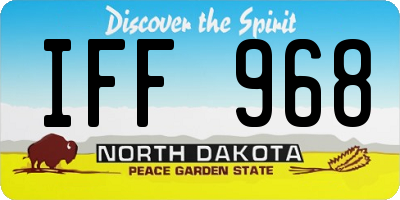 ND license plate IFF968