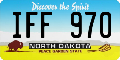 ND license plate IFF970