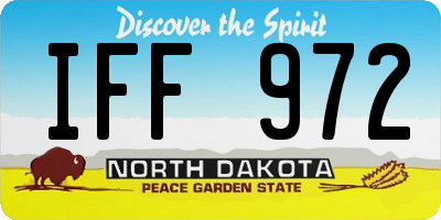 ND license plate IFF972