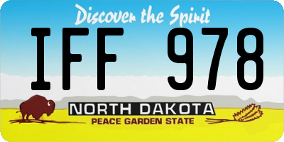 ND license plate IFF978