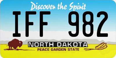 ND license plate IFF982