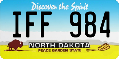 ND license plate IFF984