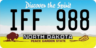 ND license plate IFF988