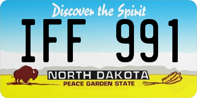 ND license plate IFF991
