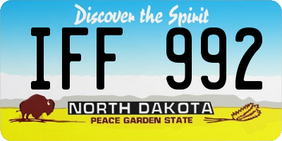 ND license plate IFF992