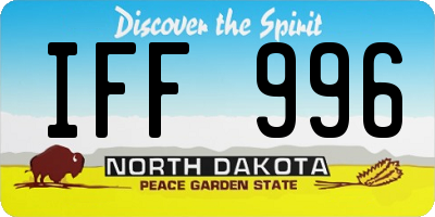 ND license plate IFF996
