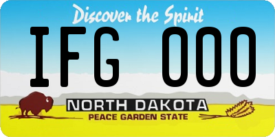 ND license plate IFG000