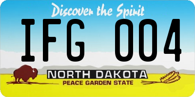ND license plate IFG004
