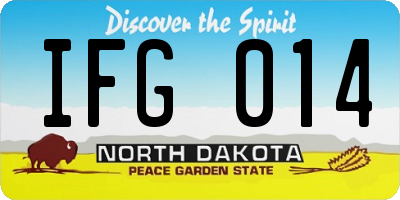 ND license plate IFG014