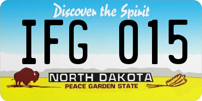 ND license plate IFG015