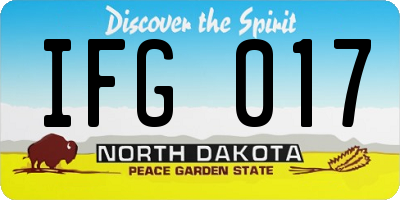 ND license plate IFG017