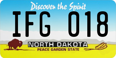 ND license plate IFG018