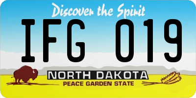 ND license plate IFG019