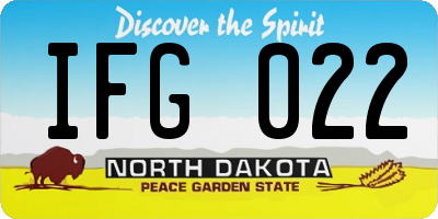 ND license plate IFG022