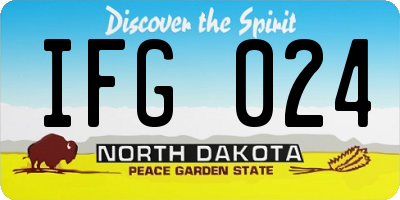 ND license plate IFG024