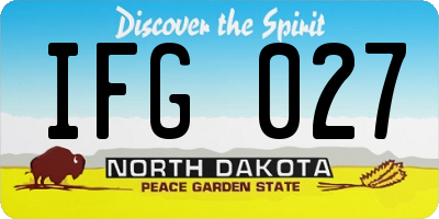 ND license plate IFG027