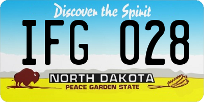 ND license plate IFG028