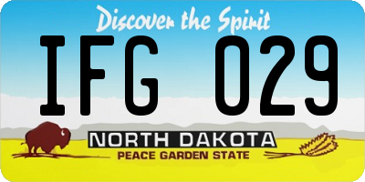 ND license plate IFG029