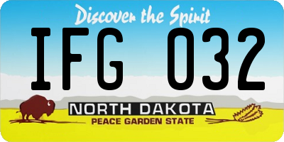 ND license plate IFG032