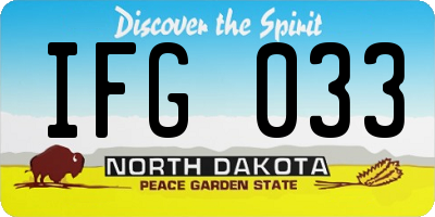 ND license plate IFG033