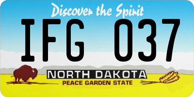 ND license plate IFG037