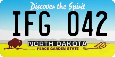 ND license plate IFG042