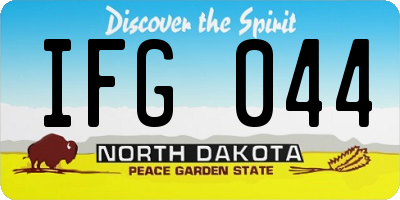 ND license plate IFG044