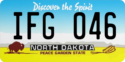ND license plate IFG046
