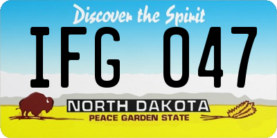 ND license plate IFG047