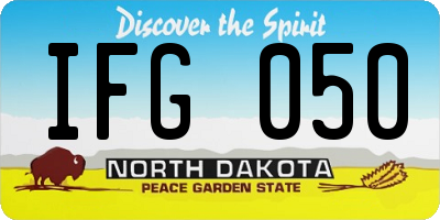 ND license plate IFG050