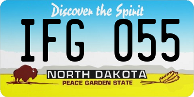ND license plate IFG055