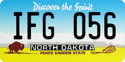 ND license plate IFG056