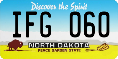 ND license plate IFG060