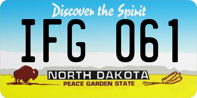 ND license plate IFG061