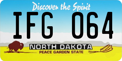 ND license plate IFG064