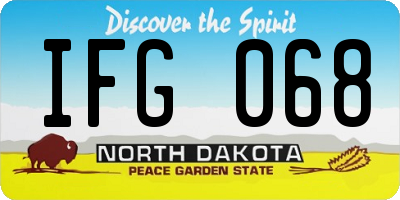 ND license plate IFG068