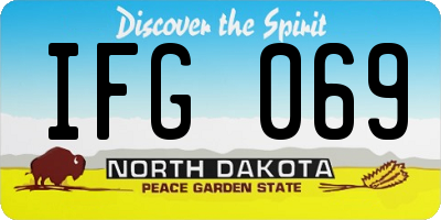 ND license plate IFG069
