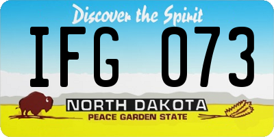 ND license plate IFG073