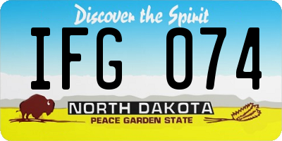 ND license plate IFG074